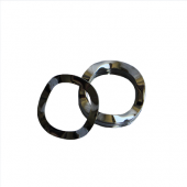 Wave Washer - 0.588 ID, 0.731 OD, 0.009 Thick, Spring Steel - Hard, Zinc & Clear